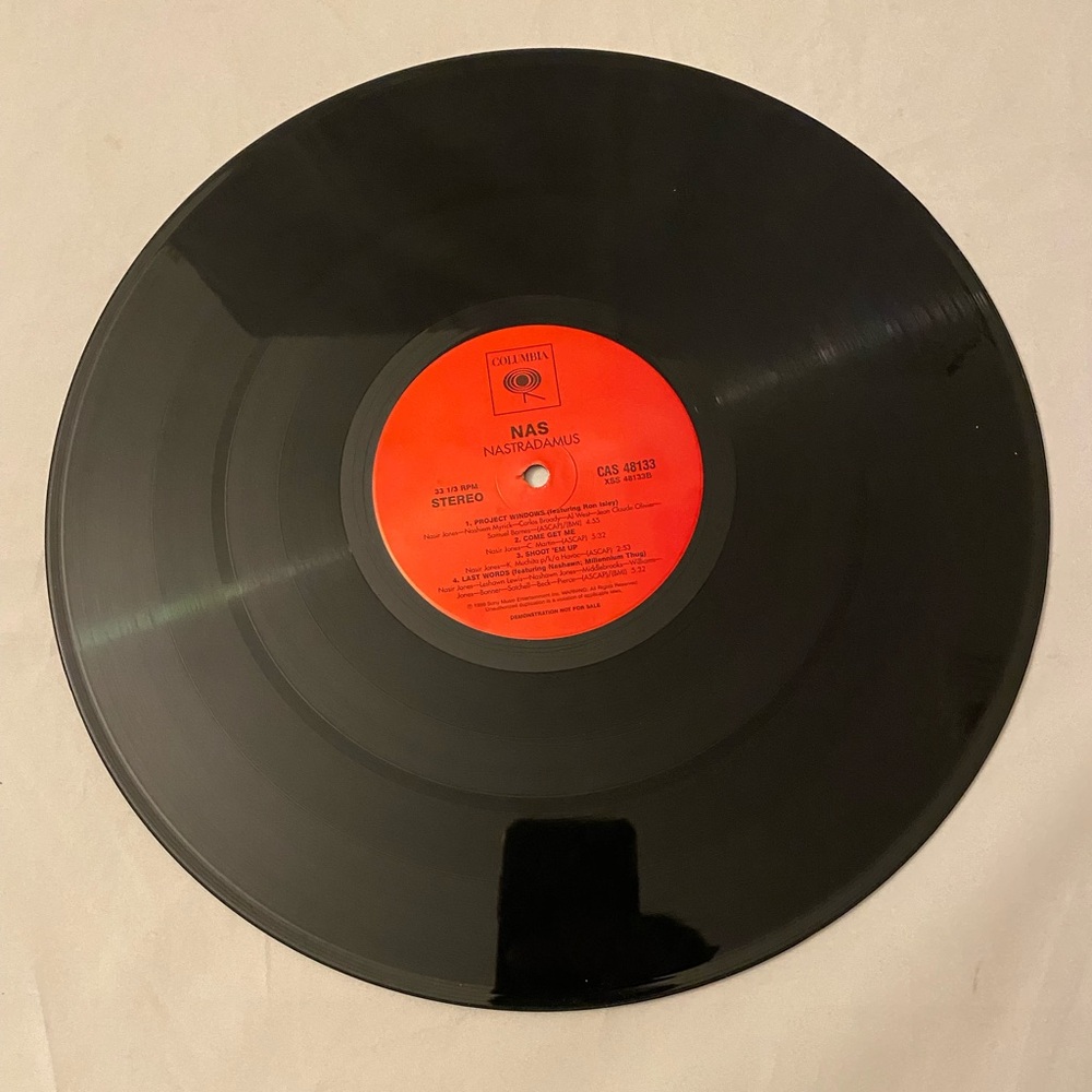 Vintage Nas Nastradamus 12 inch vinyl record hip hop rap Jay z notorious big